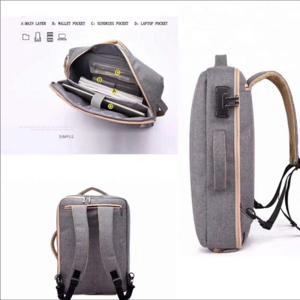 HP💥BEST SELLER • Antitheft Backpack Laptop Bag - Picture 3 of 8